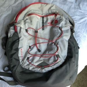 white northface back pack
